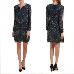 Cabi Noel Eternity Lace Up Dress Damask Floral